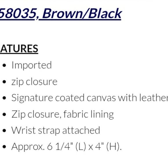 COACH AUTHENTIC MONOGRAM SIGNATURE CANVAS WRISTLET LNC COND W/HANGTAG - Picture 14 of 14